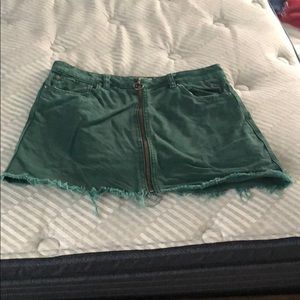 Green Denim Skirt Size 29